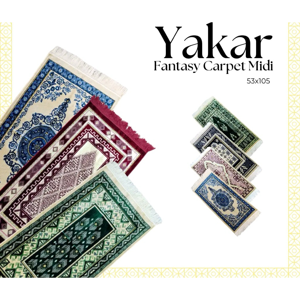 SAJADAH YAKAR MIDI HALUS LEMBUT DAN TEBAL