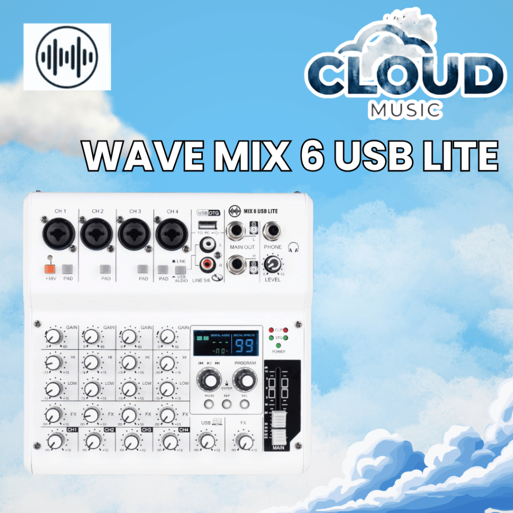 Wave Audio Mix 6 USB Lite - 6-Channel Professional Audio Mixer