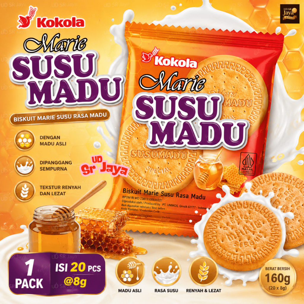 Kokola Marie Susu Madu 8g, 120 g & 180 g