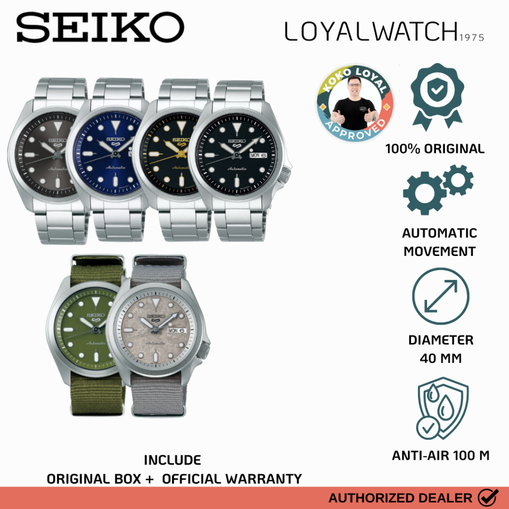 Jam Tangan Seiko 5  Automatic Pria SRPE51K1 SRPE53K1 SRPE55K1 SRPG63K1 SRPE57K1 SRPE65K1 Original Ga
