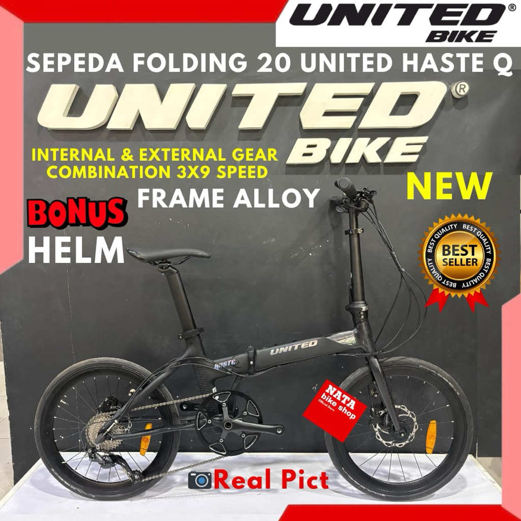 Sepeda Lipat 20 Folding United Haste Q Frame Alloy Terbaru