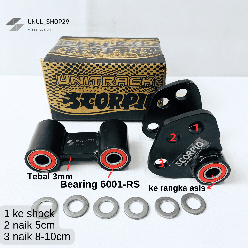 Unitrack Scorpio Peninggi Shock Belakang Scorpio Unitrek Ar Cr Scorpio