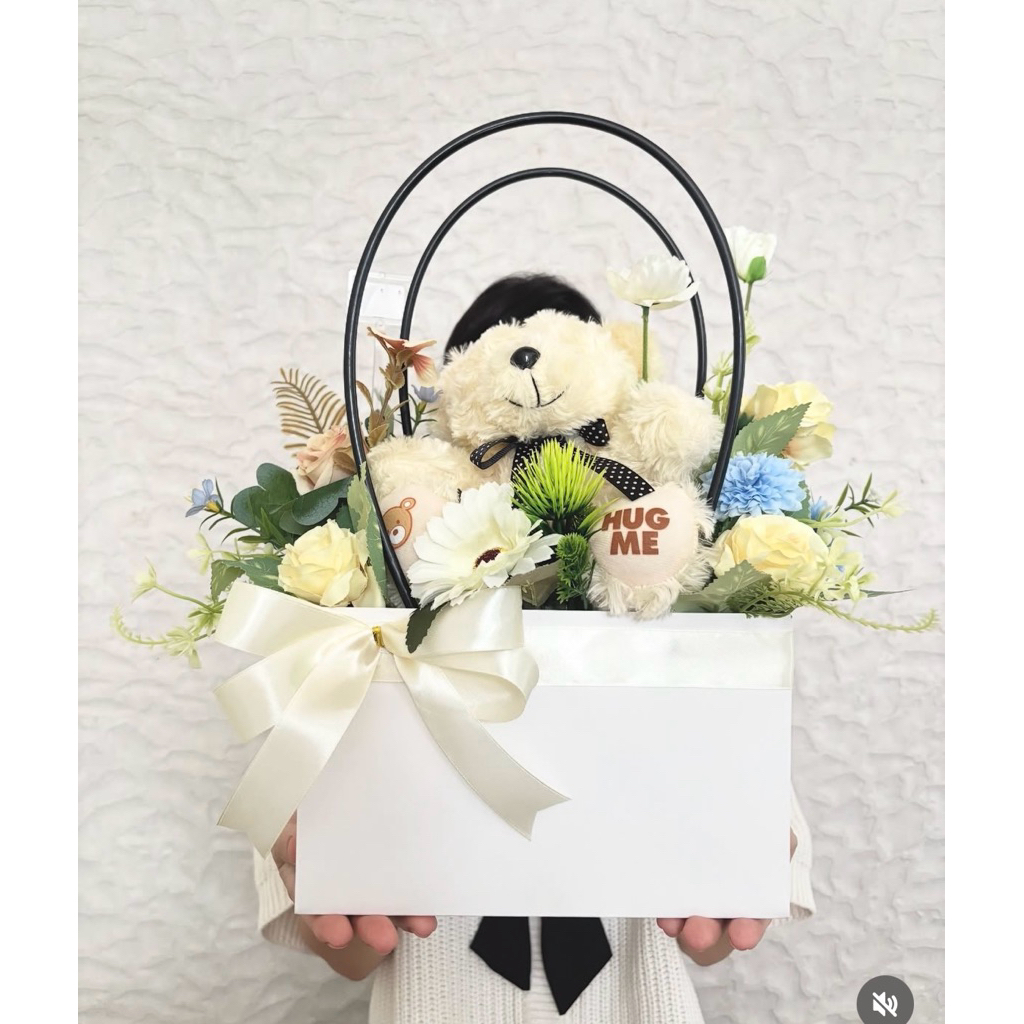 buket tas boneka bunga - buket ultah - buket wisuda - bucket graduation semarang murah