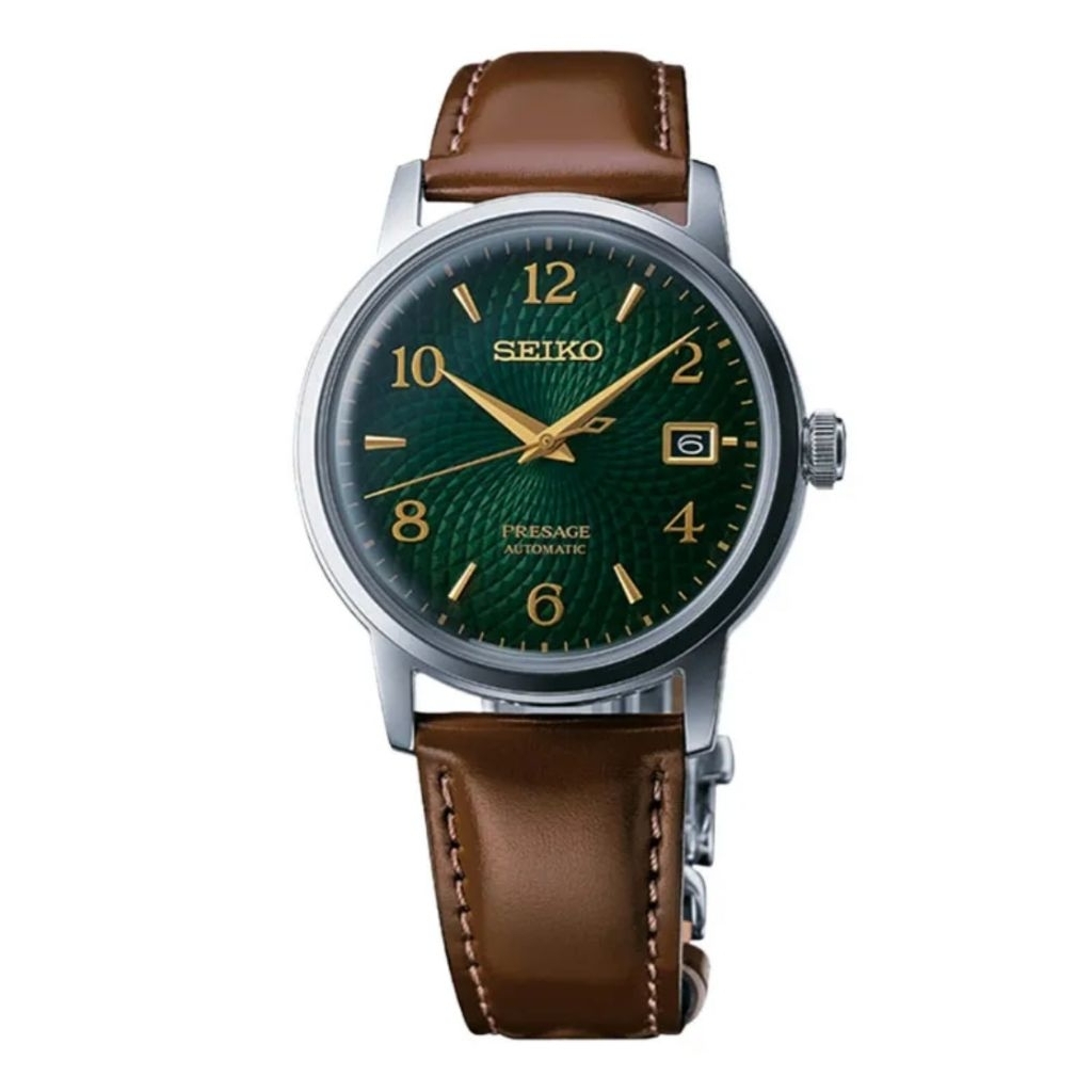 Jam Tangan Seiko SRPE45J1 Kulit Coklat Original