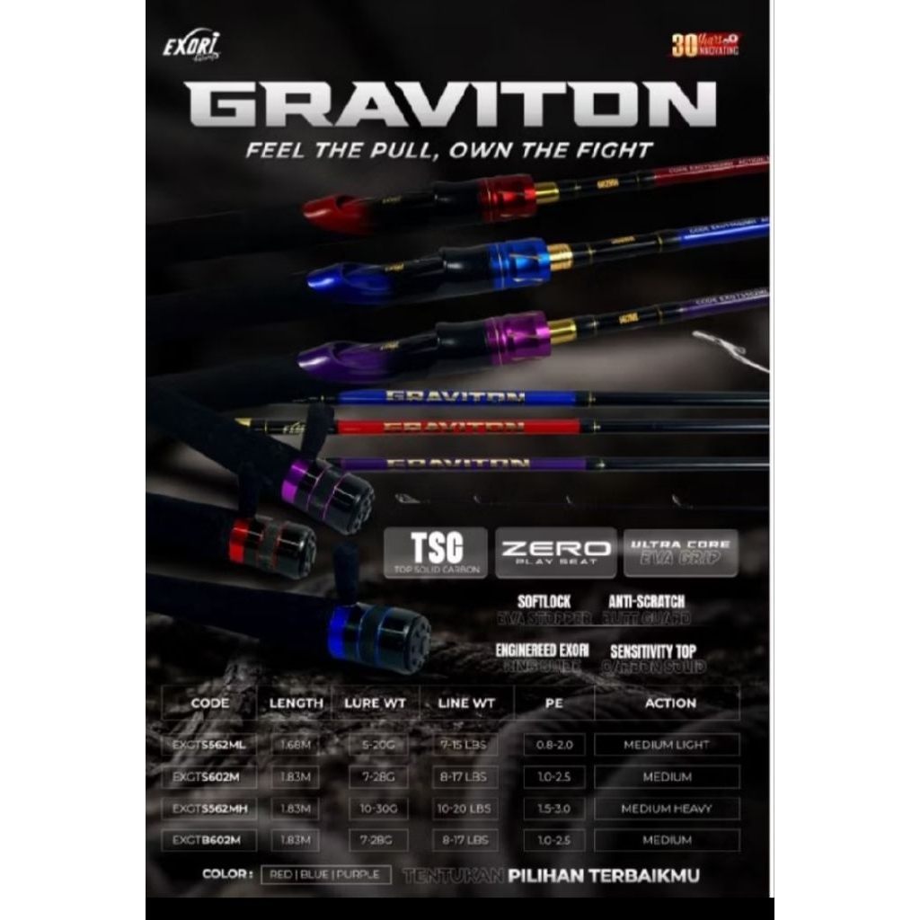JORAN PANCING EXORI GRAVITON 165 180 SOLID CARBON TERBARU ORIGINAL