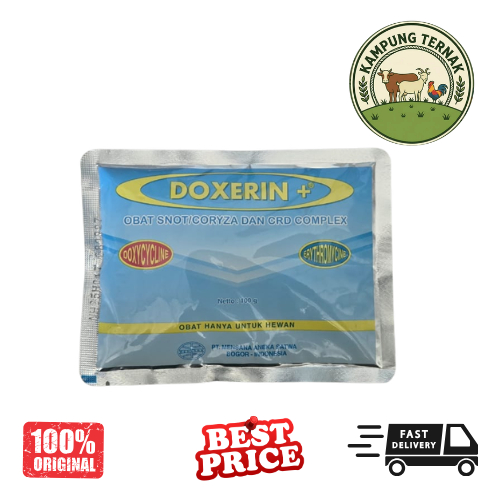 Doxerin Plus 100 gram Obat Ayam Snot CRD Kompleks Coryza Mensana