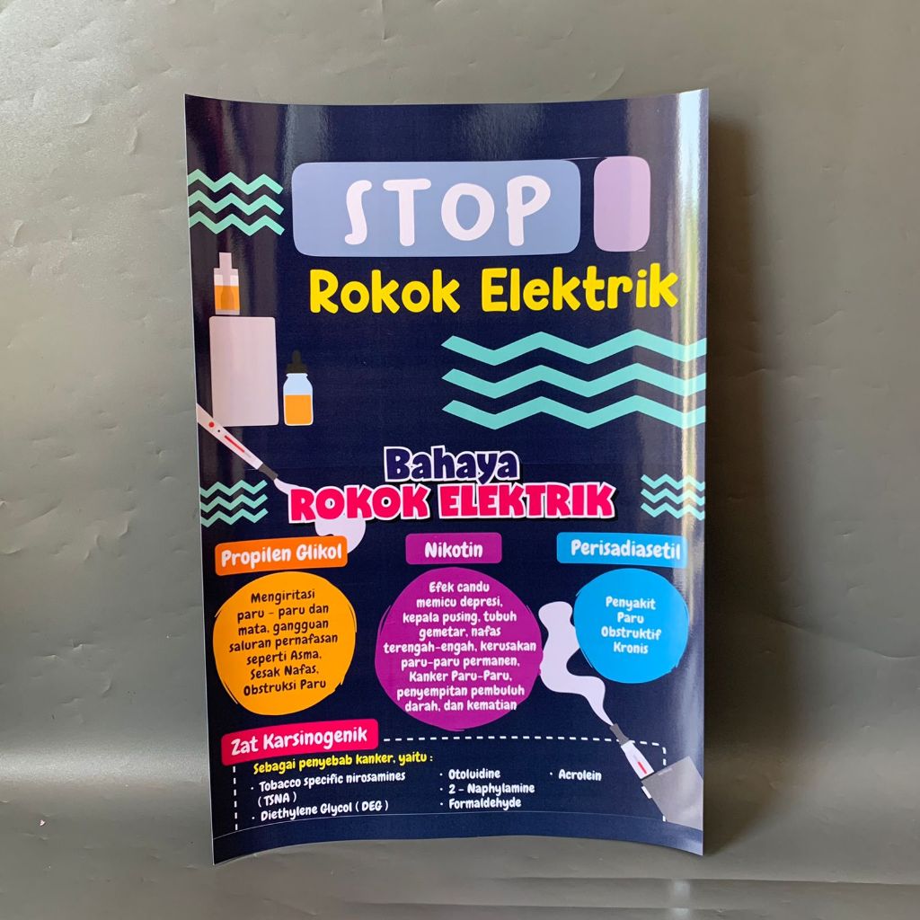 Poster Stop Rokok Elektrik - Poster Bahaya Merokok Elektrik