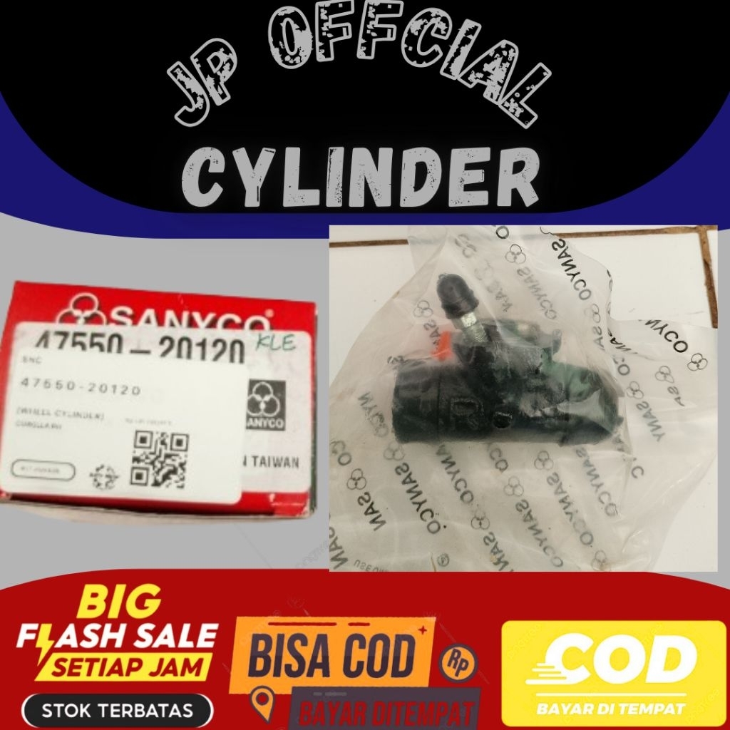 Master Rem Belakang Toyota Corolla GL Twincam Starlet Soluna Sanyco 47550-20120/47570-20030