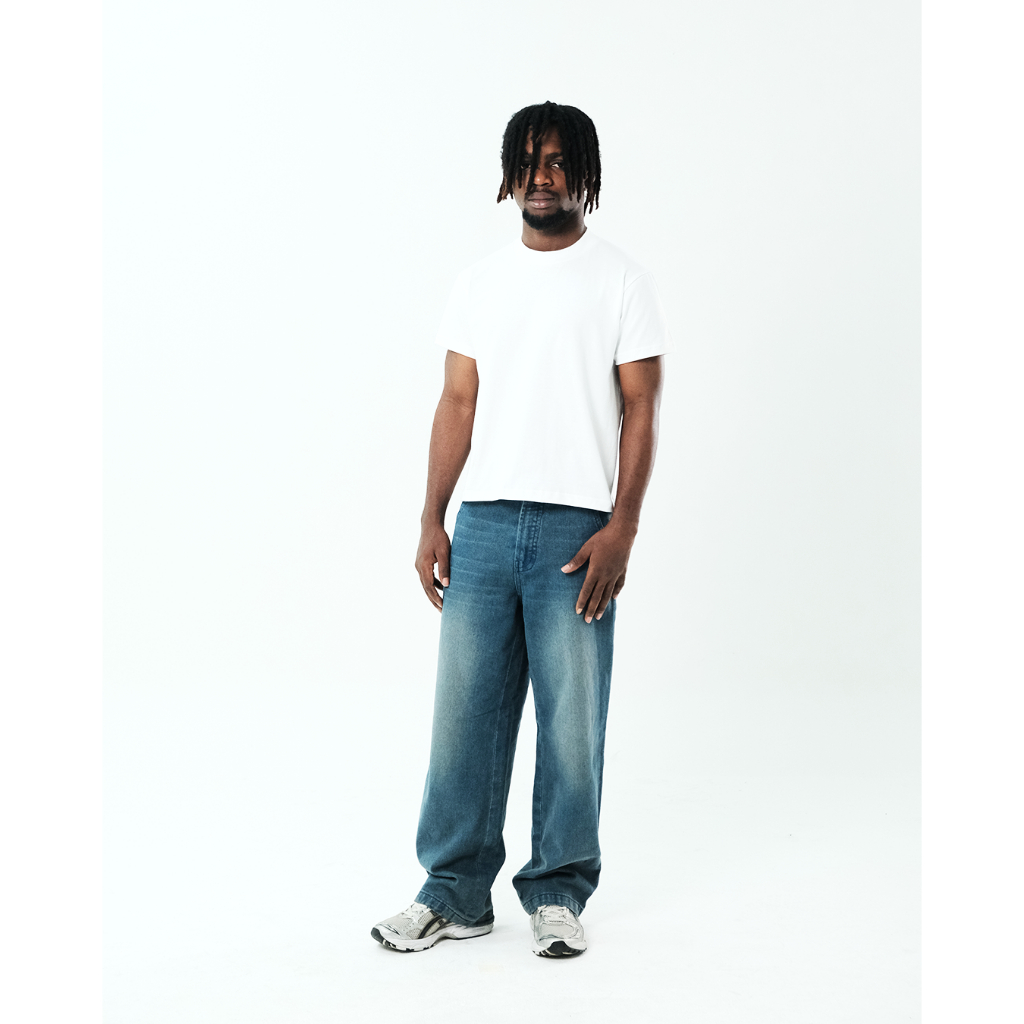 All Around Faded - Fitted Tee White