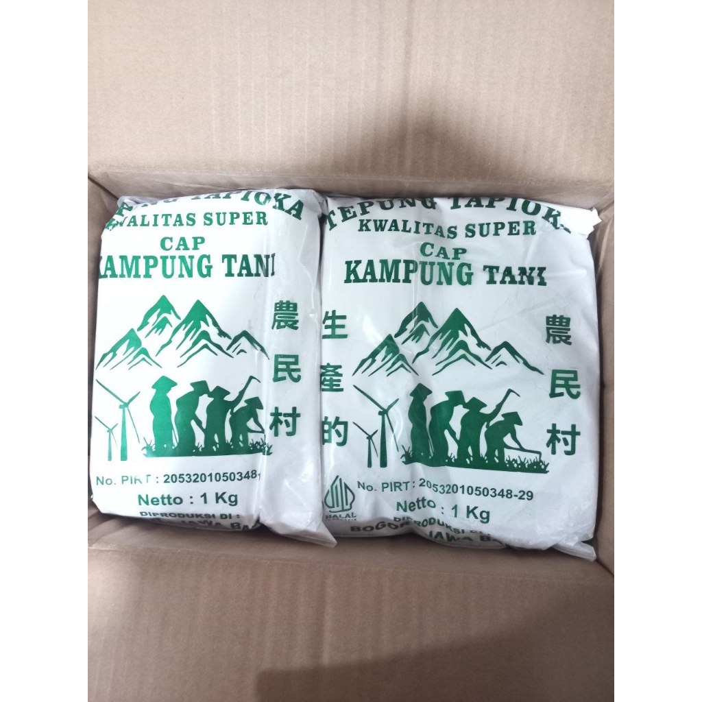 Tepung Tapioka Kwalitas Super 1KG Cap kampung Tani Termurah