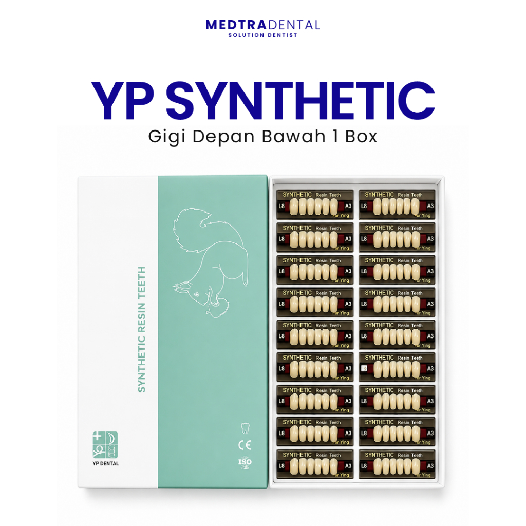 Medtradent - Gigi Sintesis YP Dental Depan Bawah 1 Box