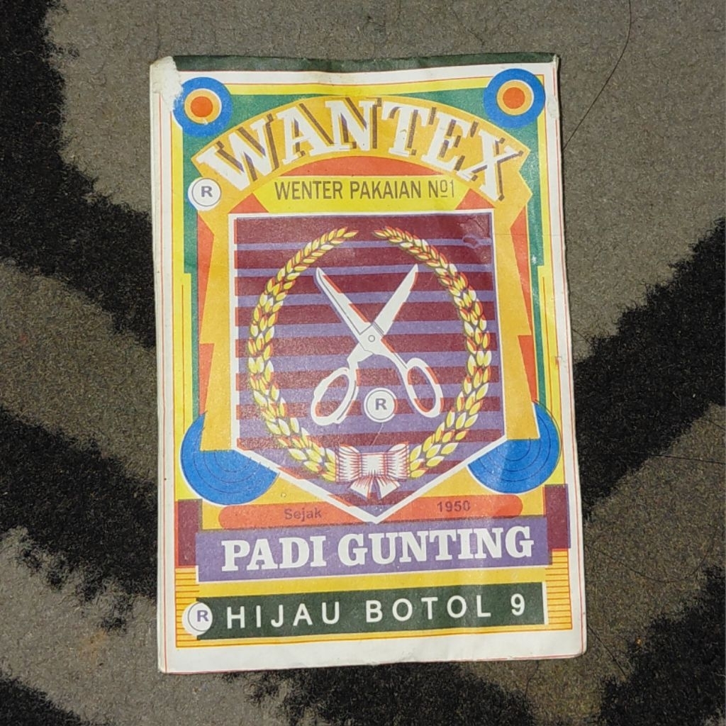 Wantex Padi Gunting Hijau Botol 9 Wenter Pakaian
