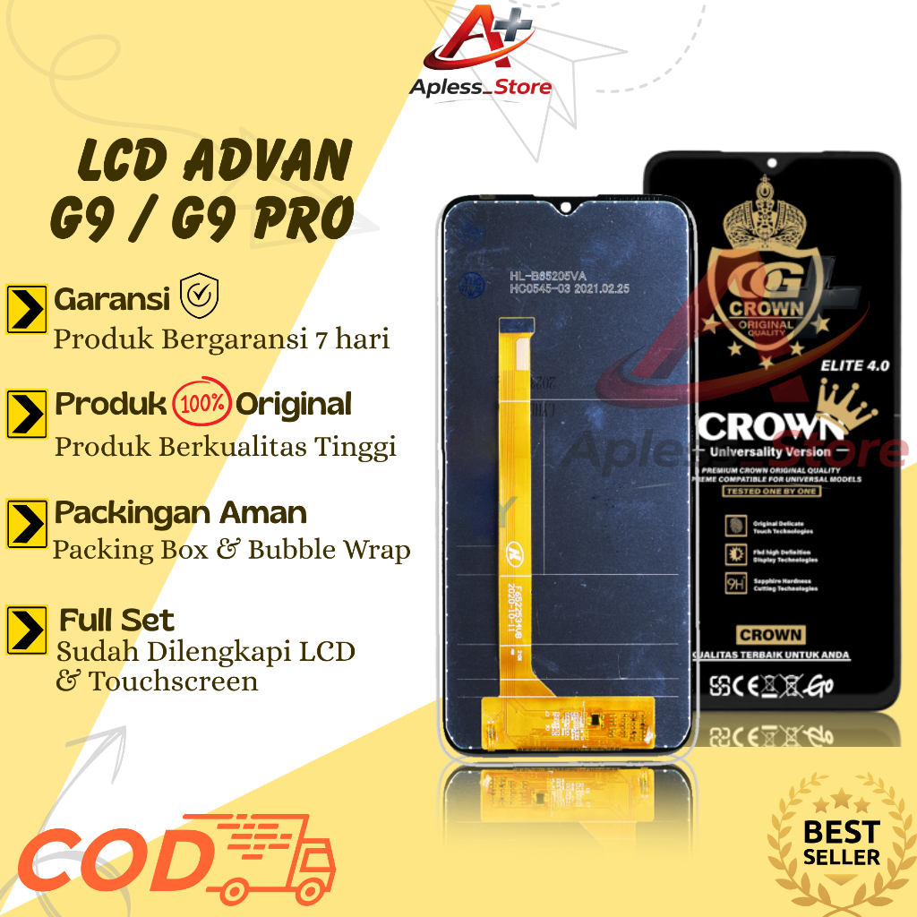 LCD TOUCHSCREEN ADVAN G9 / G9 PRO ORIGINAL 1:1 FULLSSET COMPLETE