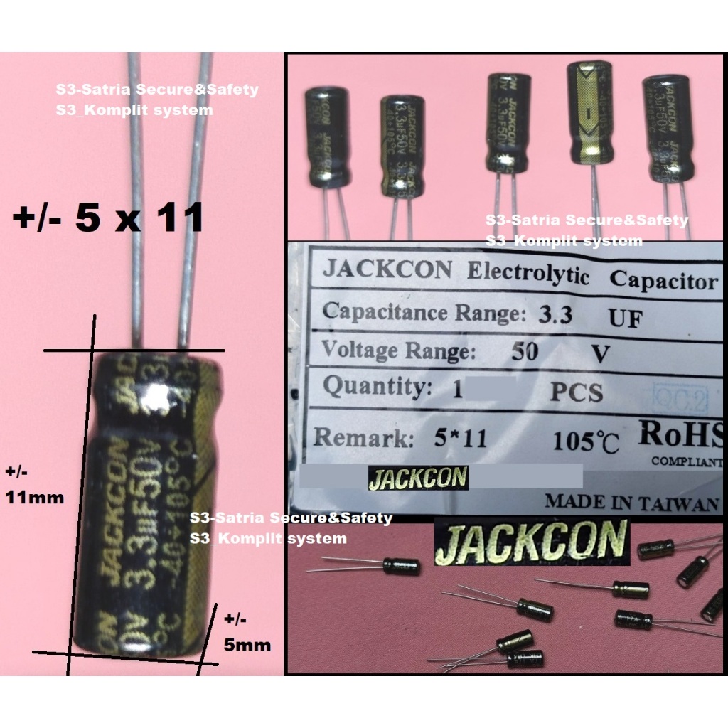 3,3uF50V 3,3uf50V (minimal5pcs) jackcon elko 3.3uf 50 v Elco 3.3uf50V 3.3 3,3 uf 50V3.3uf 3,3uf 50v 
