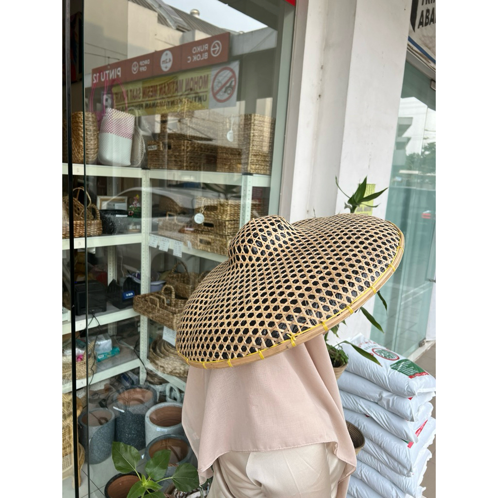 Topi Caping Petani / Topi Petani / Dudukuy / Tudung Petani / Tudung Lebar