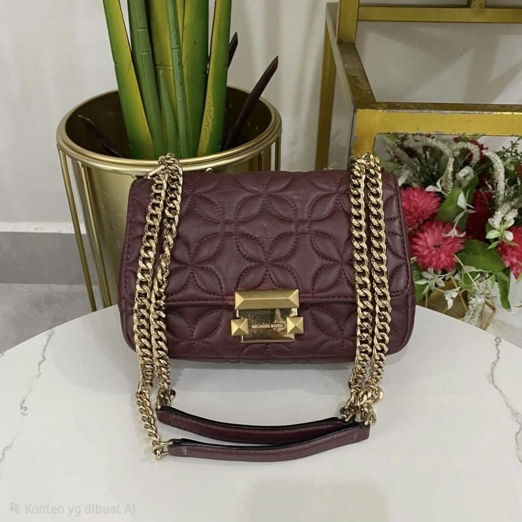 MK Sloan Small Floral Quilted Shoulder