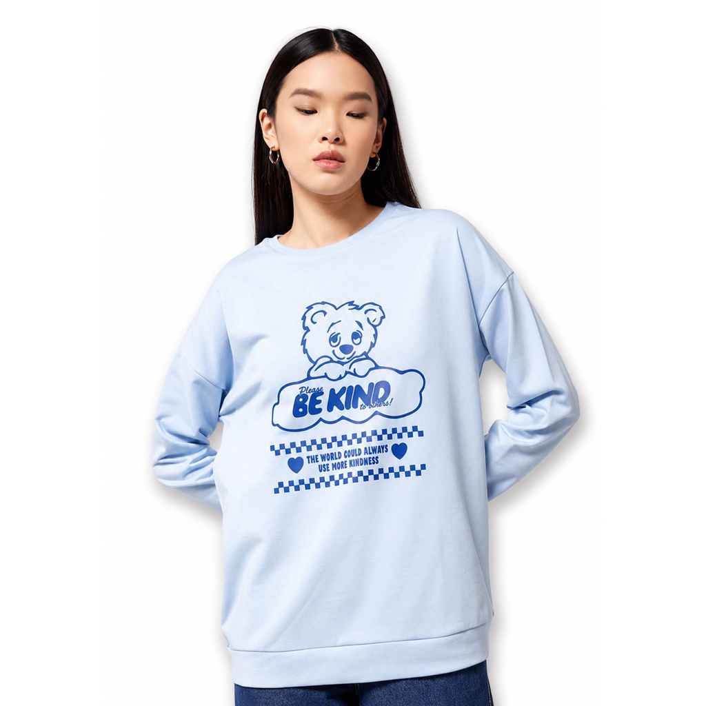 Sweater Colorbox Blue | Long sleeve Graphic Sweatshirt Blue | Sweater Biru Colorbox