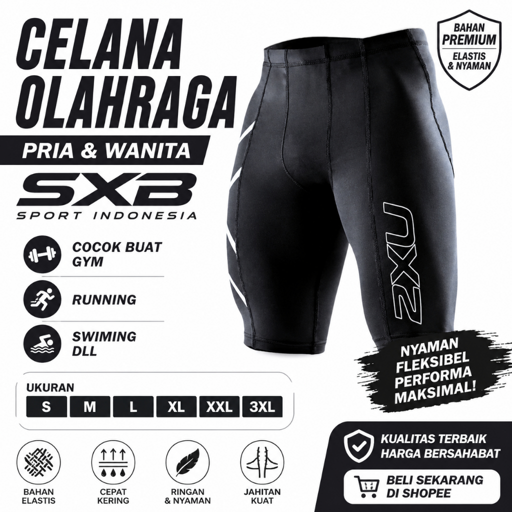 CELANA OLAHRAGA  SHORPANT COWO/CEWE SXB SPORT INDONESIA