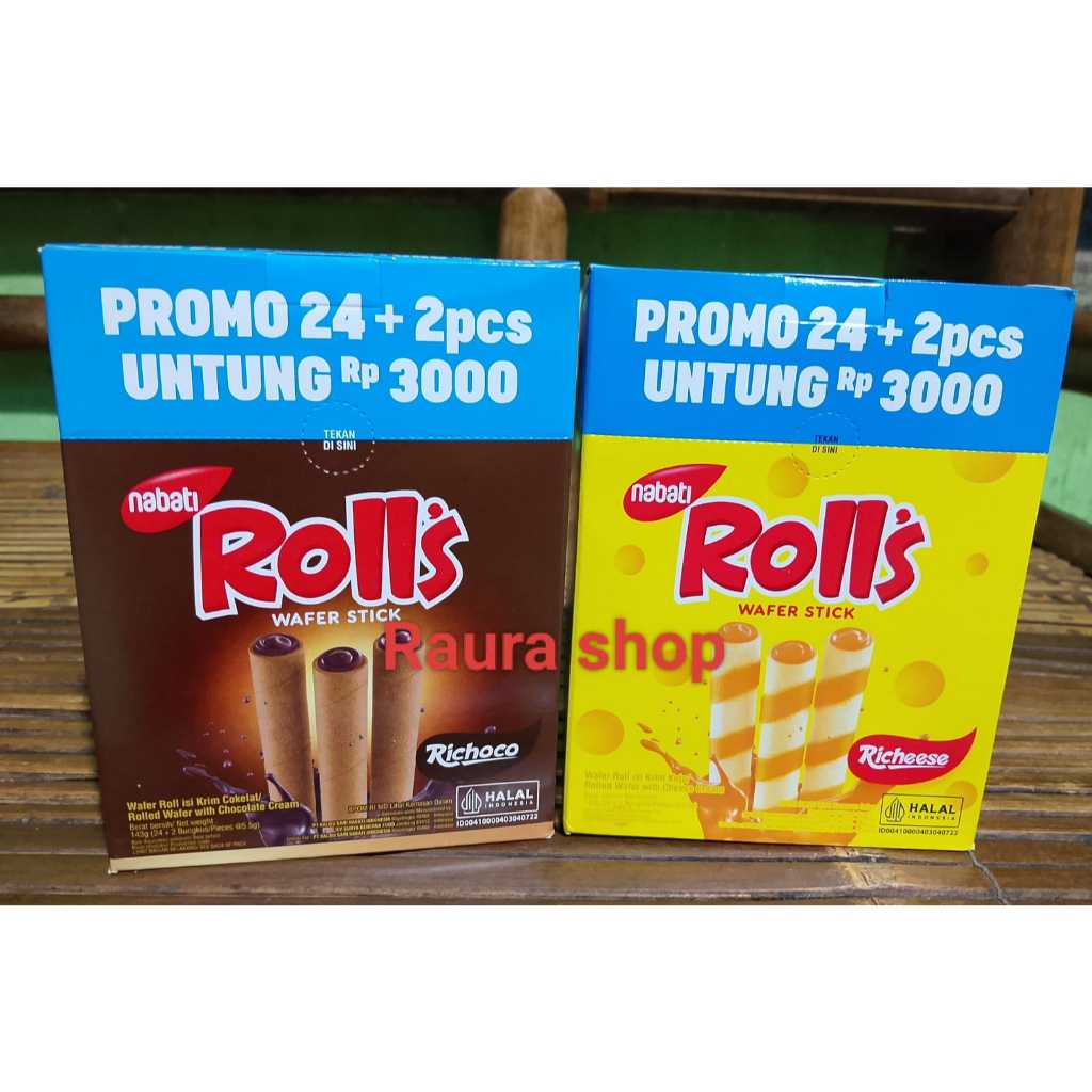 Rolls Nabati Isi 24 Pcs Keju Richeese