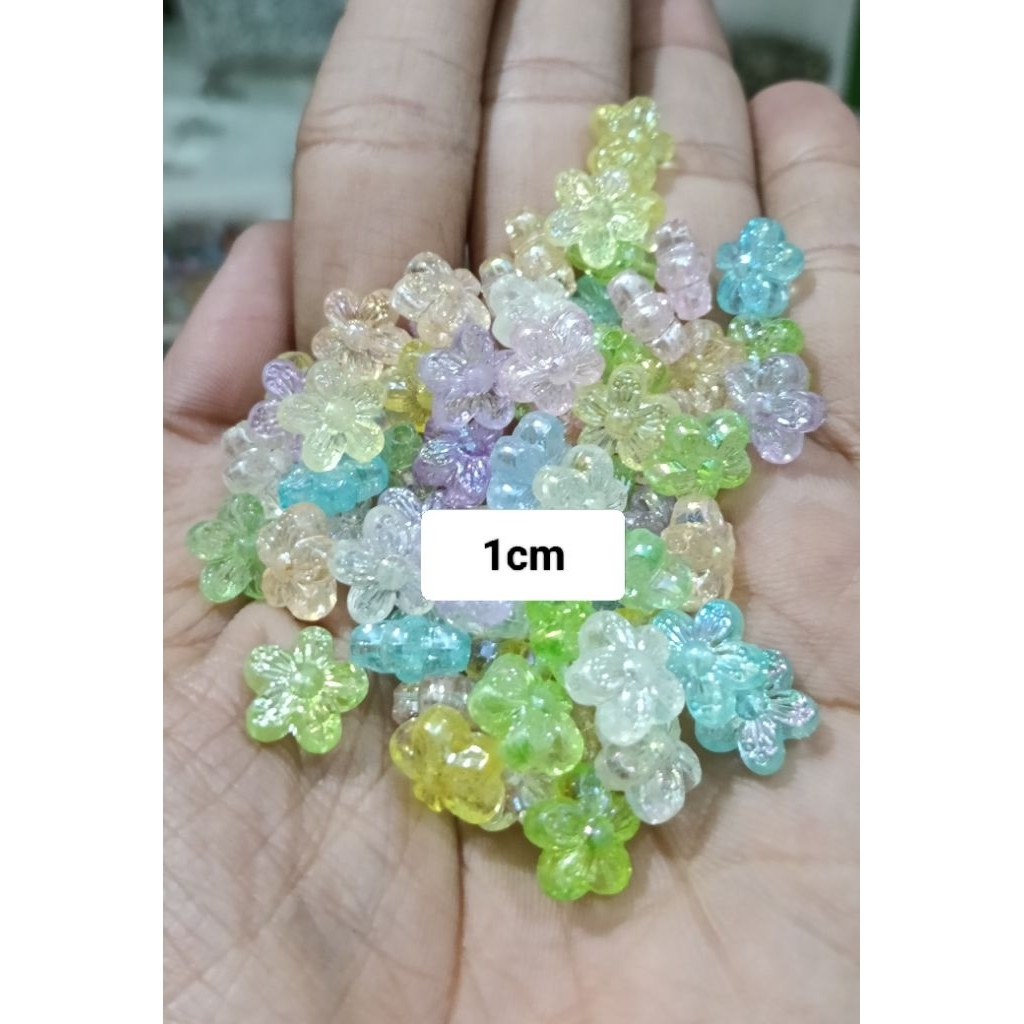 mute manik bunga bening, kilap AB ecer 50gram