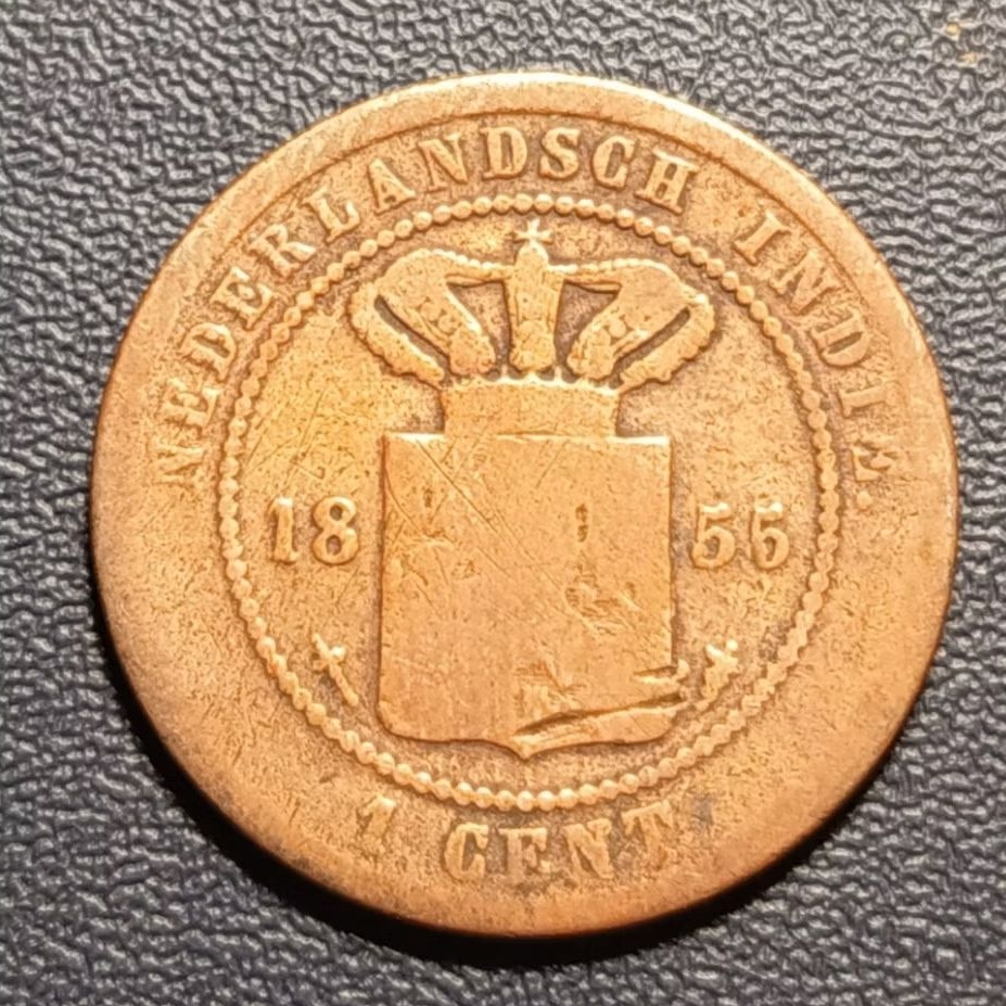 Koleksi Koin 1 Cent Nederlandsch-Indische Tahun 1855 Tahun Susah/Keydate