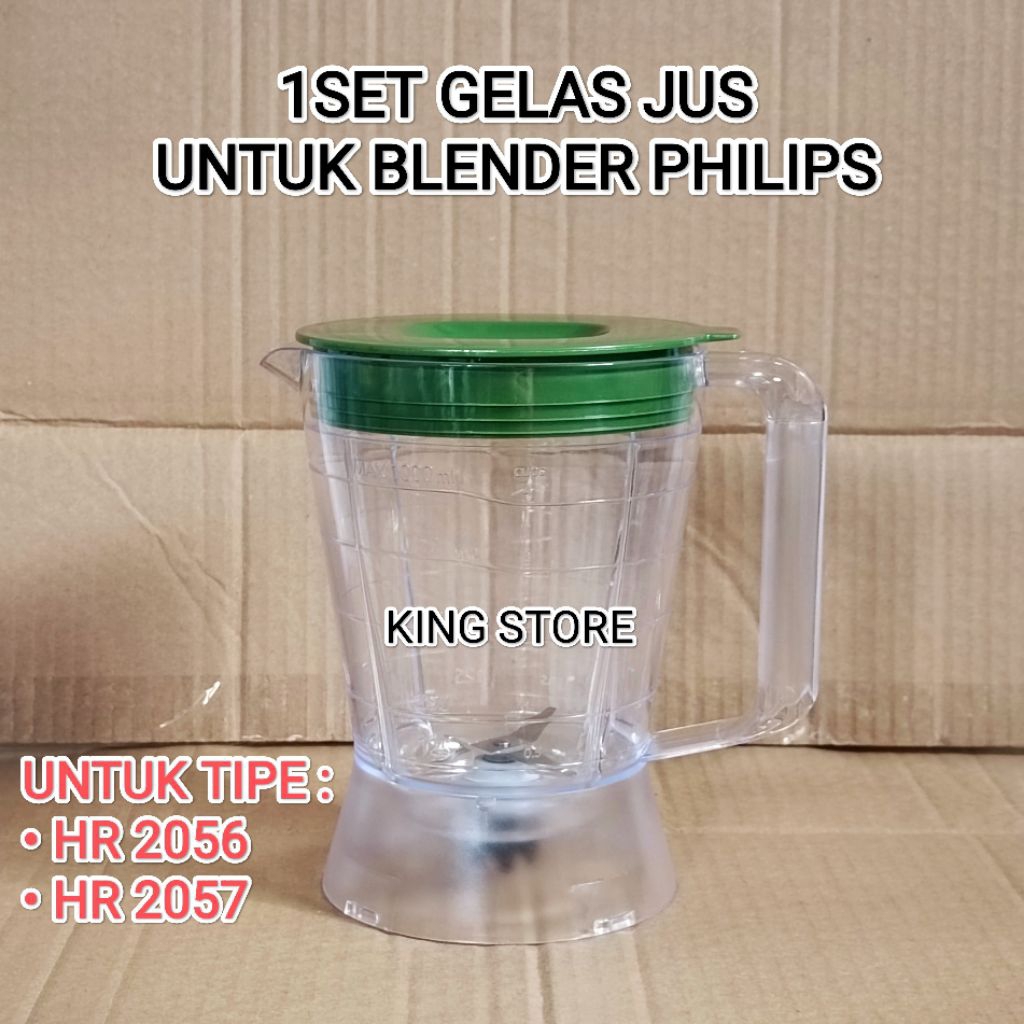 1SET GELAS JUS BLENDER PHILIPS HR 2056 / HR 2057