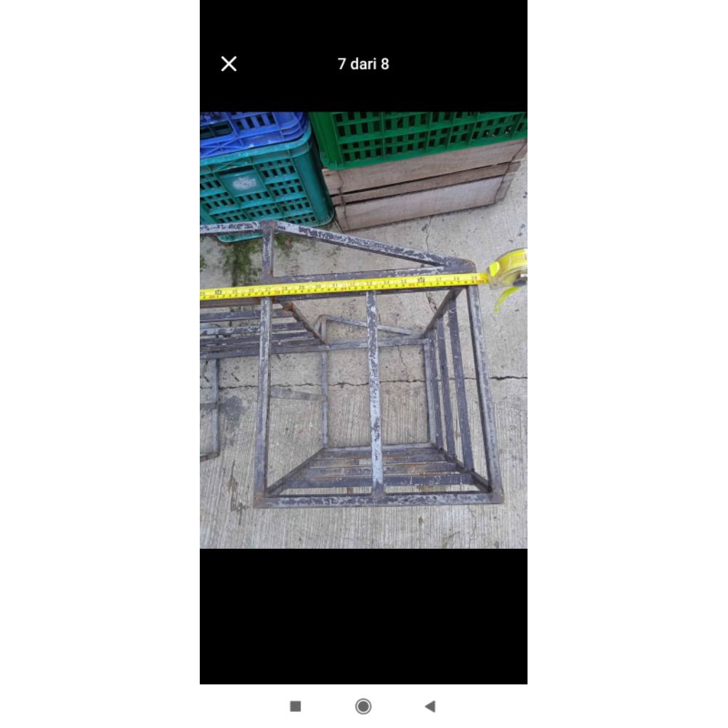 RONJOT KERANJANG BESI RENGKEK GALON LPG PAKET KULAKAN SEPEDA MOTORPakai besi persegi 1,5cmx 1,5cm.Pa