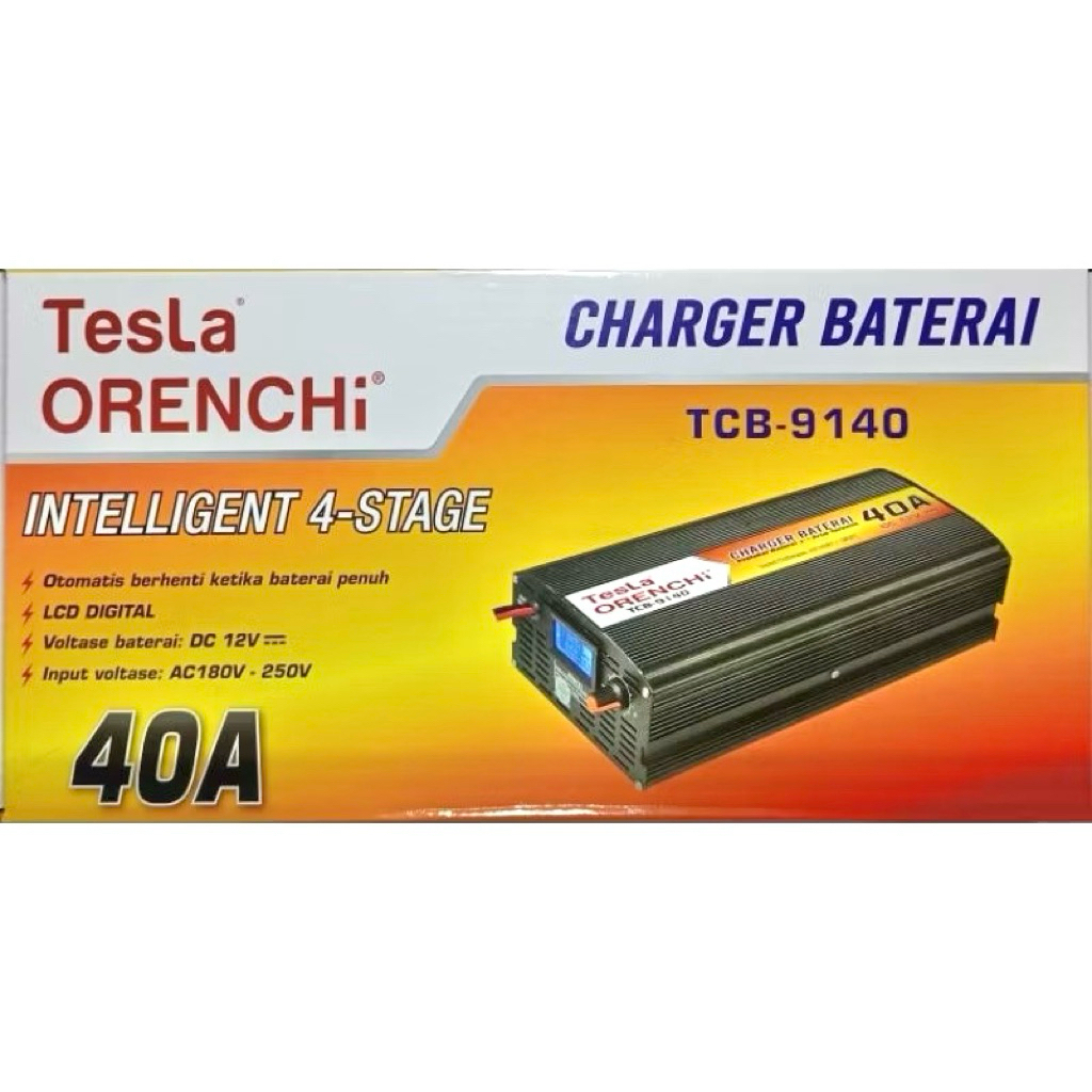 Charger Aki / Baterai Motor Mobil Tesla Otomatis 12V 5A / 8A / 10A / 20A / 40A