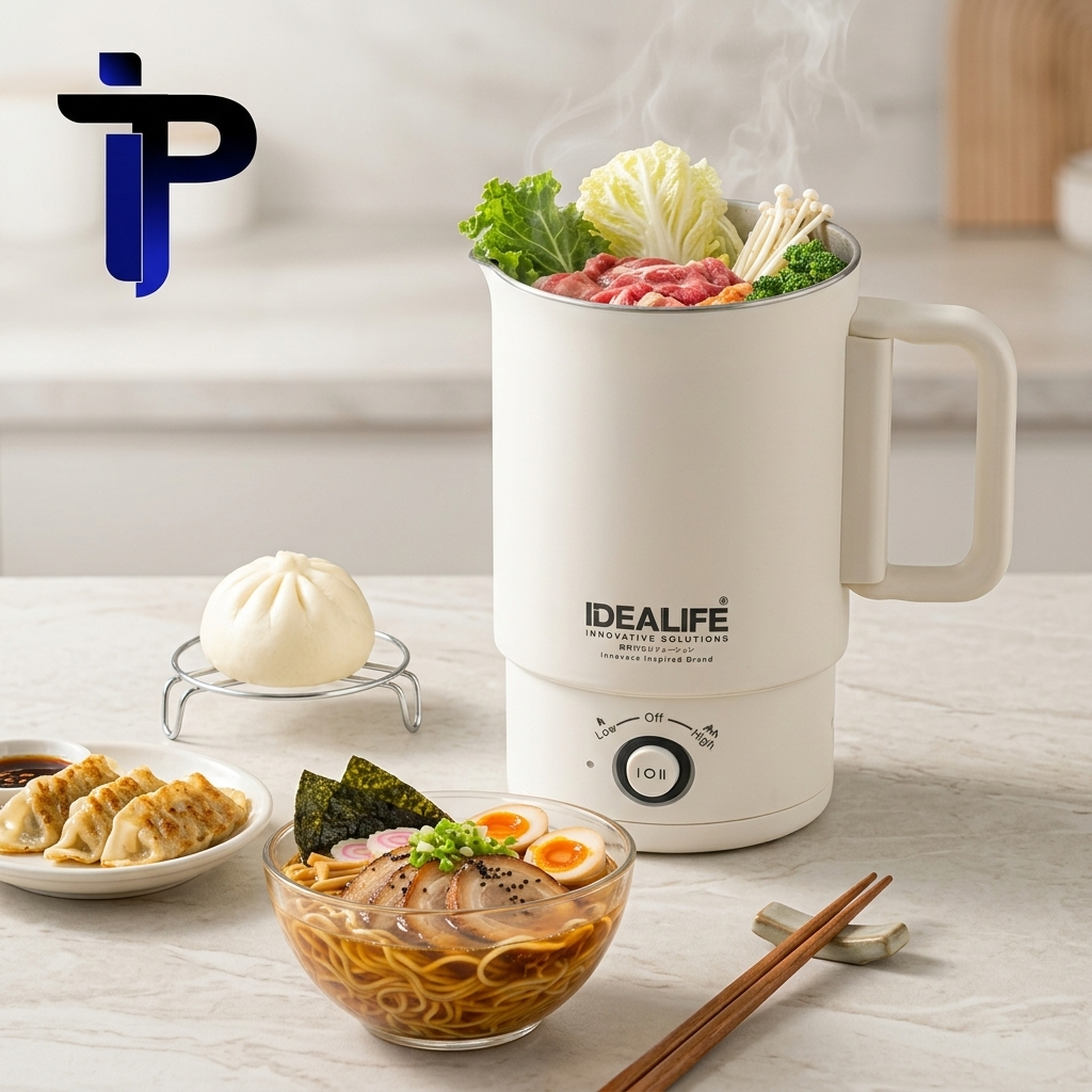 IDEALIFE Multi Cooker Pot - Panci Listrik Serbaguna Multifungsi Alat Masak Hotpot Kukusan Anti Lengk