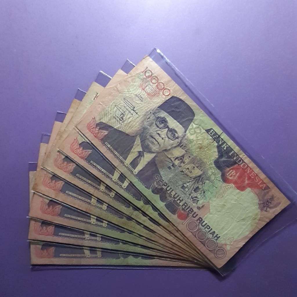Uang kuno 10000 hamengku buwono tahun 1992