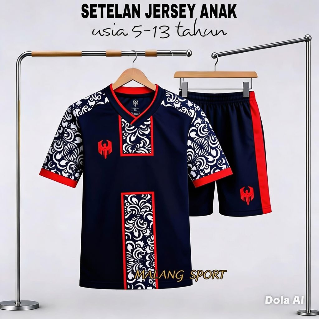 ( TERBARU ) Stelan jersy bola anak bola futsal voli SSB junior putra putri seet