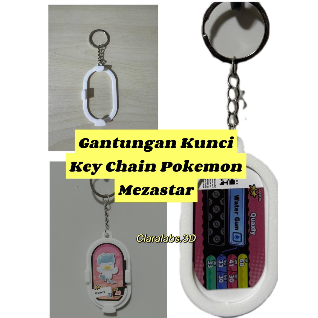 Pokemon Mezastar Keychain (Side Loaded) Gantungan Kunci Key Chain Pokemon