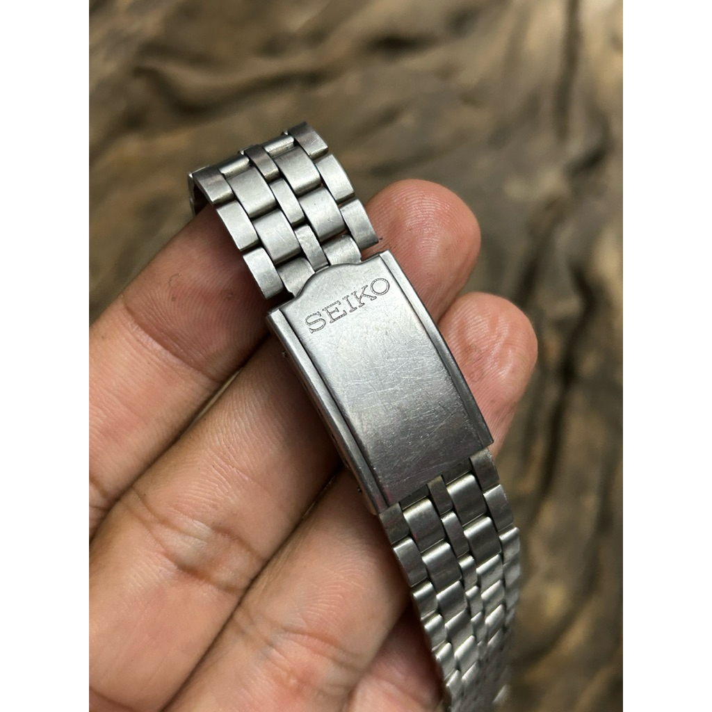 Strap Jam Seiko Vintage 18mm Stainless Steel Silver Original Jadul Classic Bracelet Copotan