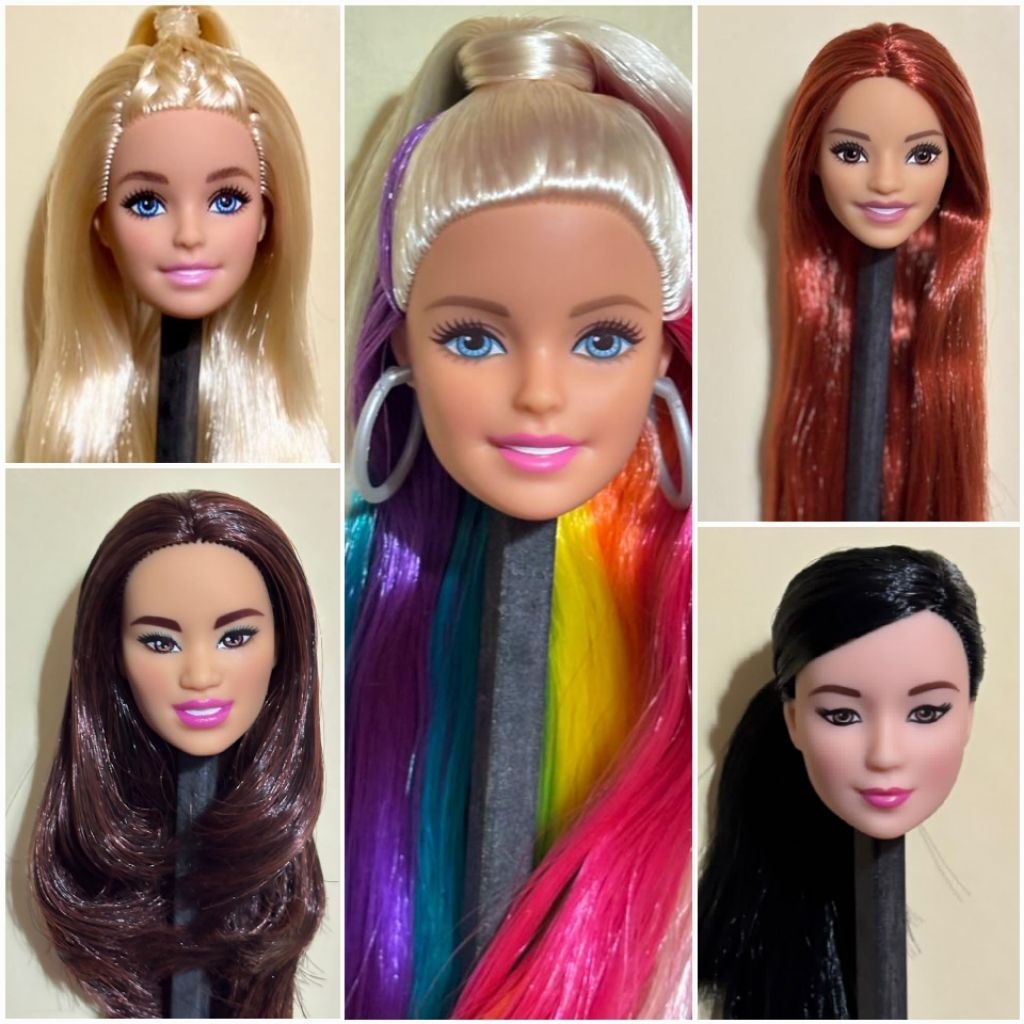 kepala boneka barbie varian skin original mattel