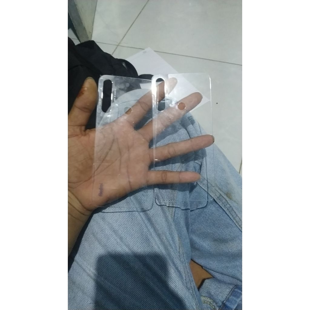 backdoor backglass redmi note 8 copotan transparan