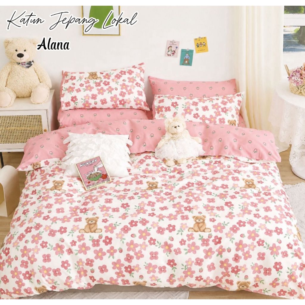 Sprei Set Bedcover Selimut Motif Anak Cowok Cewek Katun Jepang Lokal CVC Karakter Aesthetic Original