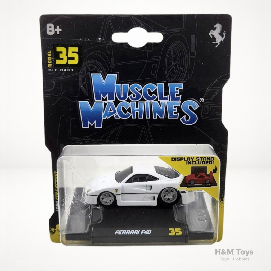 Muscle Machines Ferrari F40 Putih 1:64 - Diecast Ferrari F40