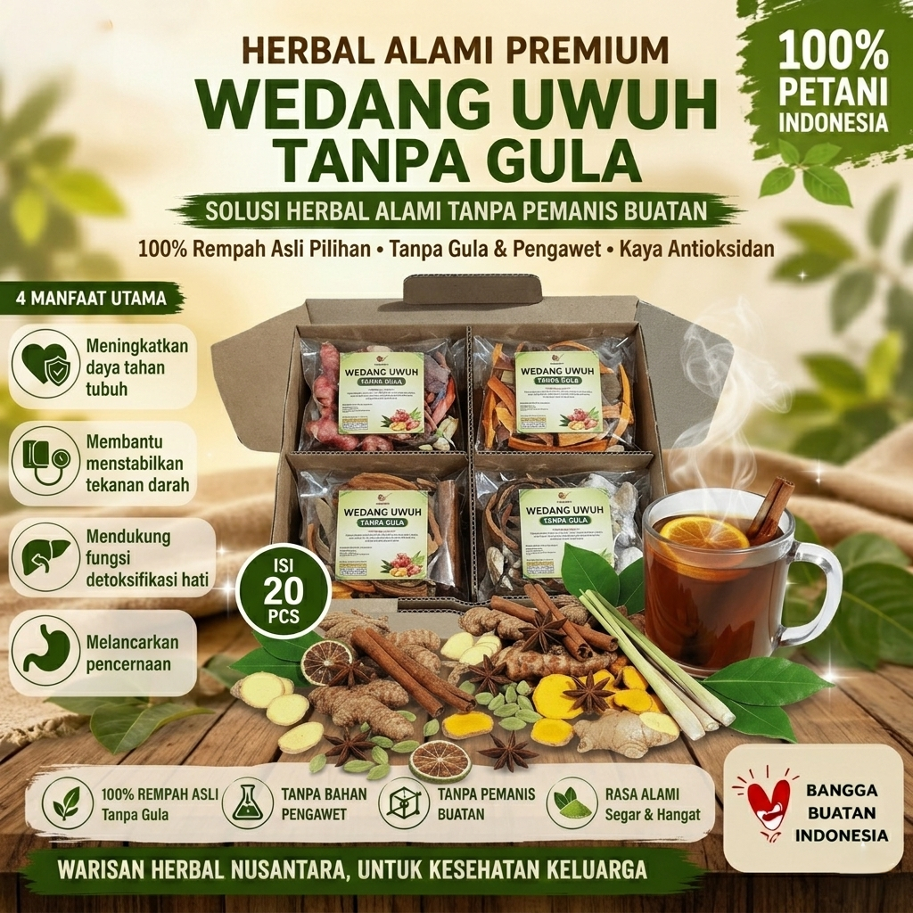 Wedang Uwuh Komplit Tanpa Gula 20 Pcs Asli Jogja Imogiri