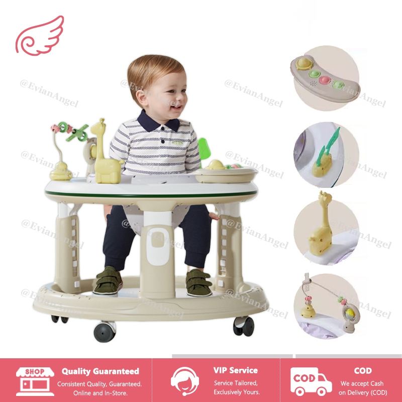 EVIANANGEL Baby Walker / Lipat Musik Walker Bayi Baby Walker Family Kereta Dorong Bayi Bisa Lipat Ad