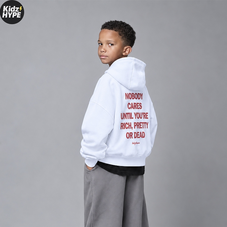 KidzHYPE - Jaket Sweater Hoodie Boxy OVERSIZE ANAK 3-14Th "NOBODY" Unisex Pria Wanita Fleece Tebal N
