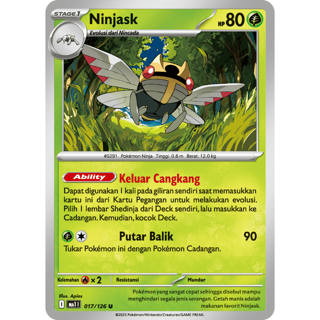 Pokemon Ninjask TCG Katu Bulk Common