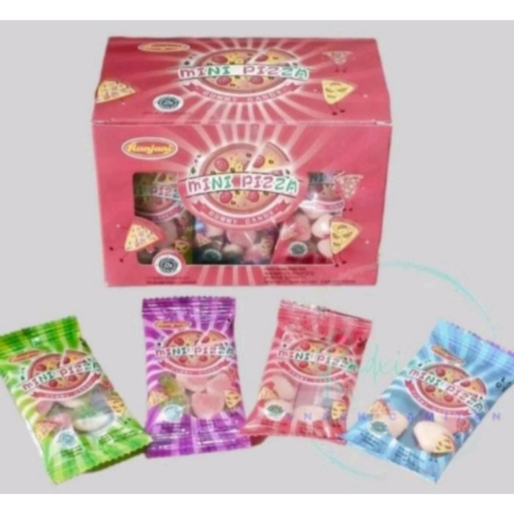 Mini pizza ranjani gummy candy 1 box 30 pcs
