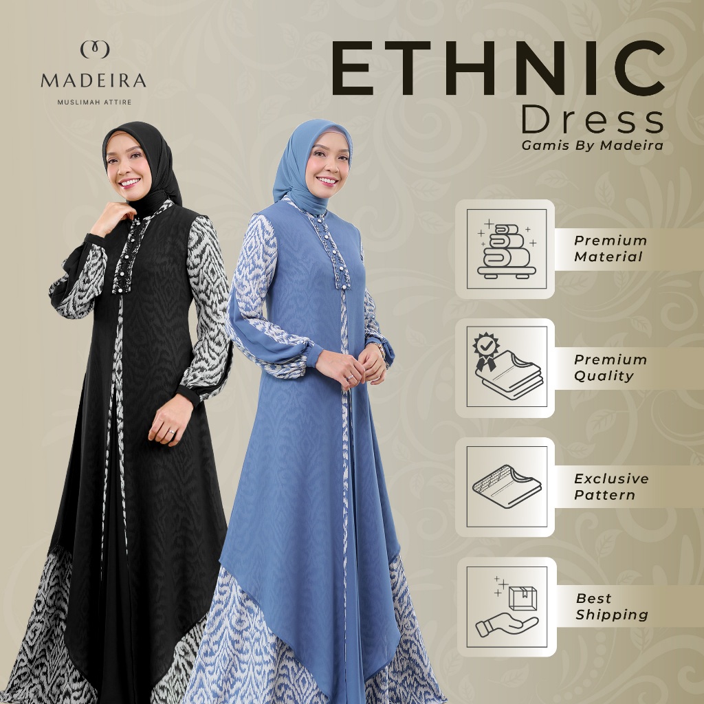Gamis Wanita Elegan - Madeira - Ethnic Dress