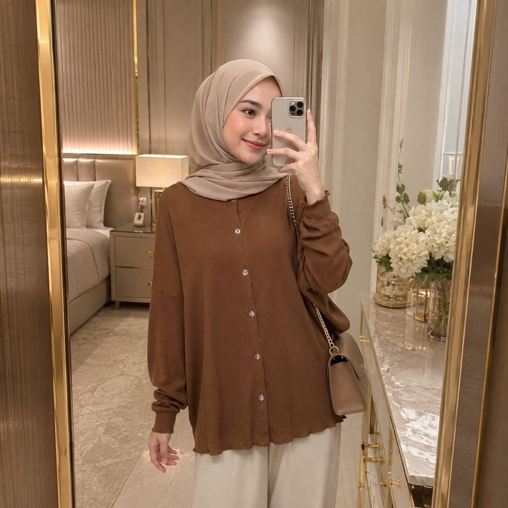 Cardigan Oversize LD 120 - ld 140 Cardigan RibKnit Premium