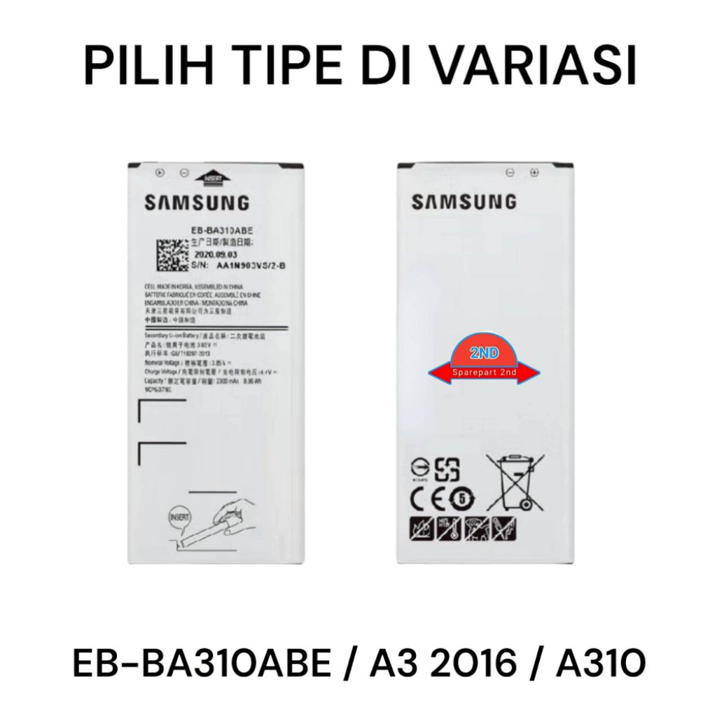 Baterai  Samsung EB-BA310ABE SCUD-WT-N6 EB-BN910BBE EB-BA710ABE A3 2016 A10S A20S Galaxy Note 4 A7 2