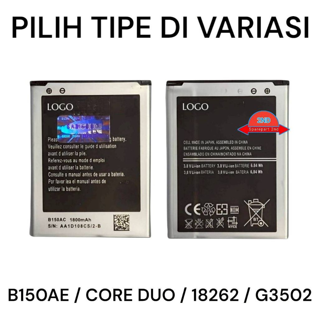 Baterai Samsung EB-BA310ABY EB-595675LU B150AE  EB-BJ100BBE A31 A315 A22 4G Note 2 N7100 Core Duo 18