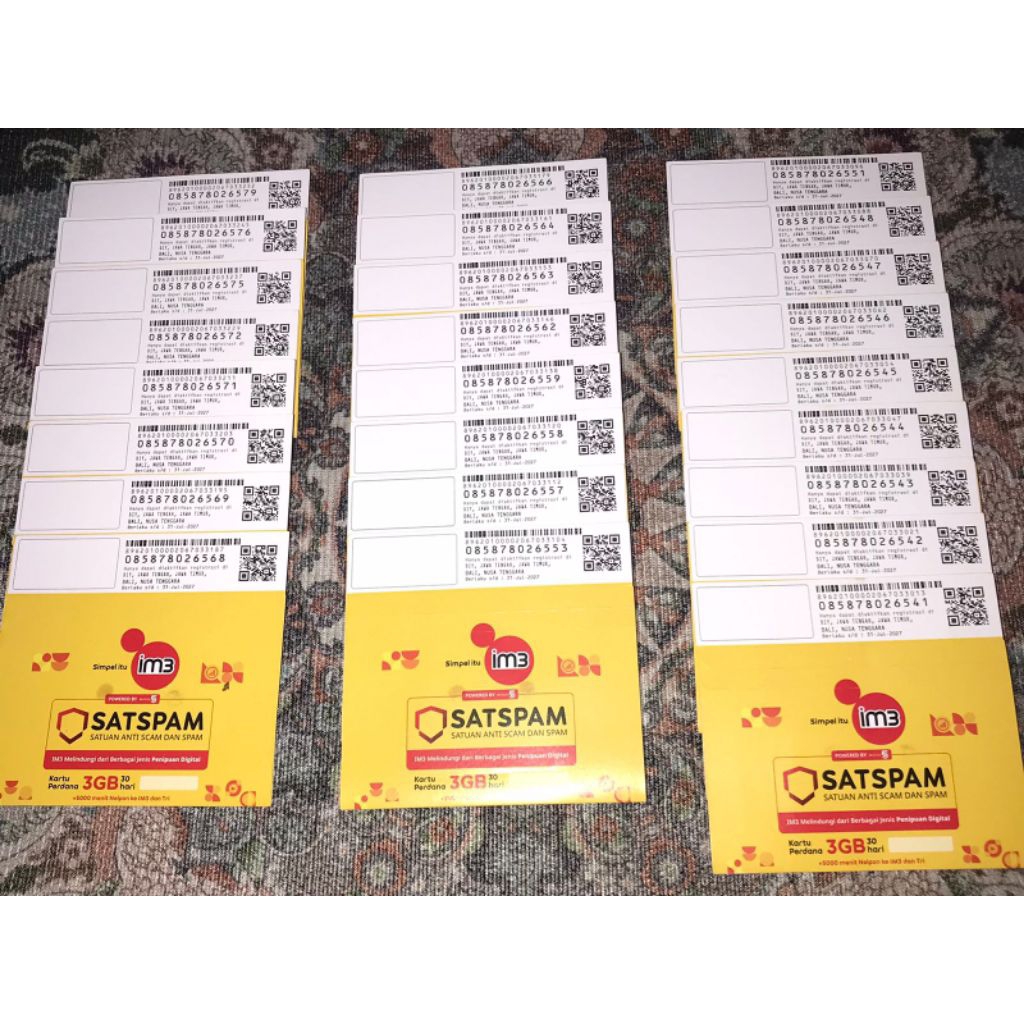 Kartu perdana Indosat IM3 + kuota 3GB