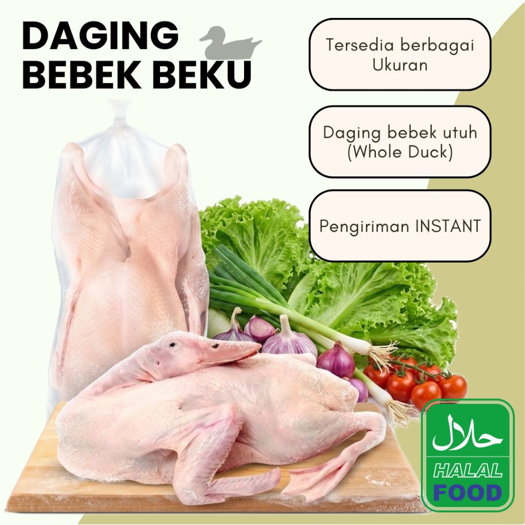 Pengiriman INSTANT Daging Bebek Beku Ukuran KECIL/Bebek Frozen Utuh/Jual Karkas Bebek Utuh Berbagai 
