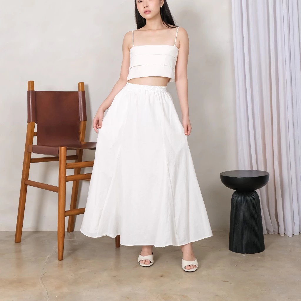 POTTIE - Elora Linen Skirt / Long Linen Skirt / Rok Linen / Rok Linen Panjang