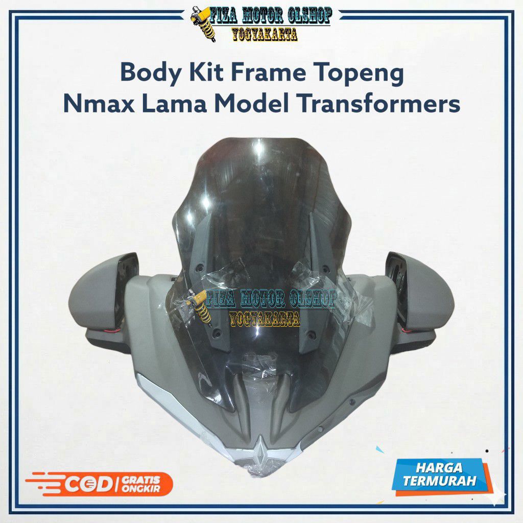 (PROMO) Variasi NMAX Body Kit Frame Topeng Windshield Wingshield Wingsil Spion Lipat Transformer NMA